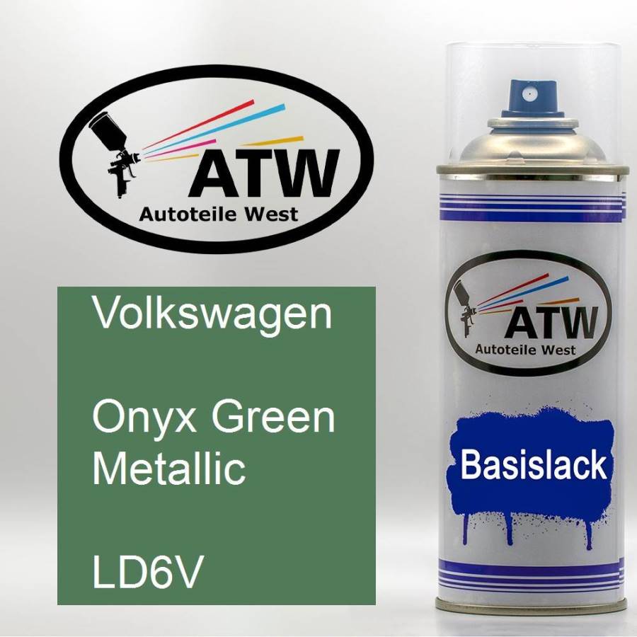 Volkswagen, Onyx Green Metallic, LD6V: 400ml Sprühdose, von ATW Autoteile West.